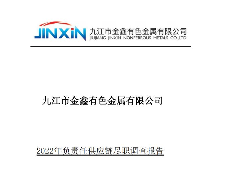 2022年金鑫負責任供應鏈盡職調查報告